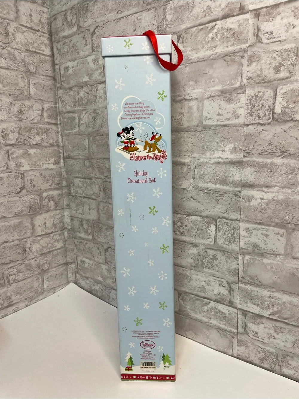 Disney Store Character’s 7 Pc Christmas Ornament Box Set Pooh Pinocchio Moana